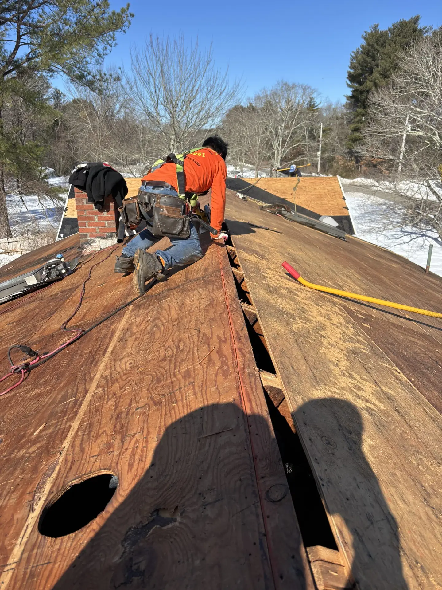 Roof installation being completed by experts